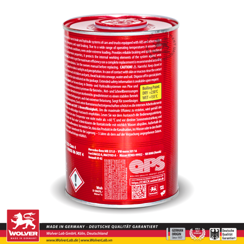 Wolver DOT 4 Brake Fluid 1L